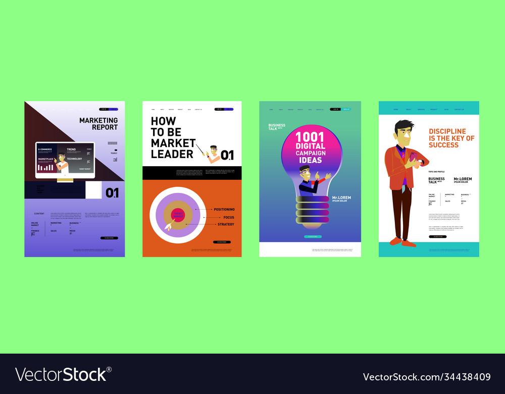 Presentation and website interface layout design