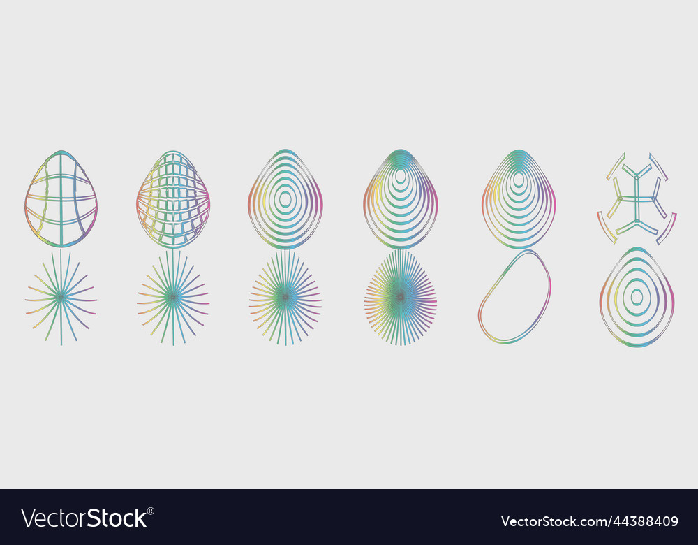Retrofuturistic y2k geometry design elements