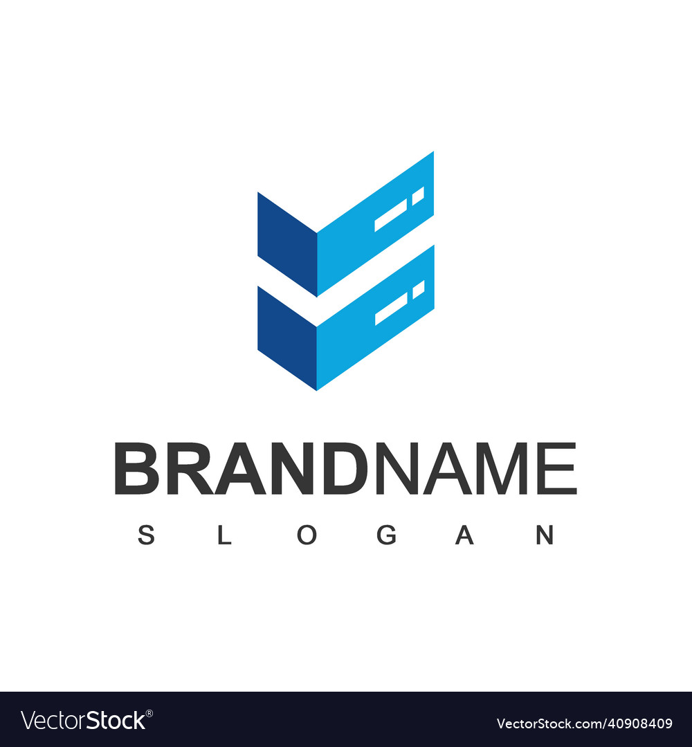 Server logo design template data center
