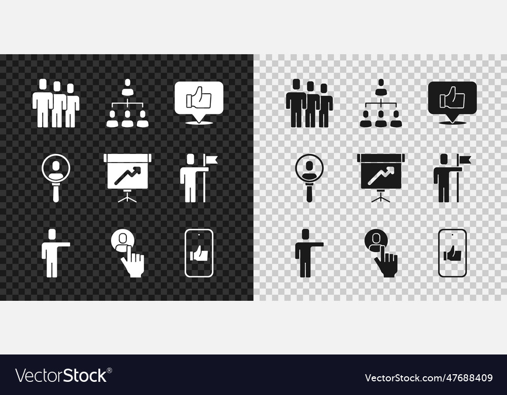 Set users group hierarchy organogram chart hand