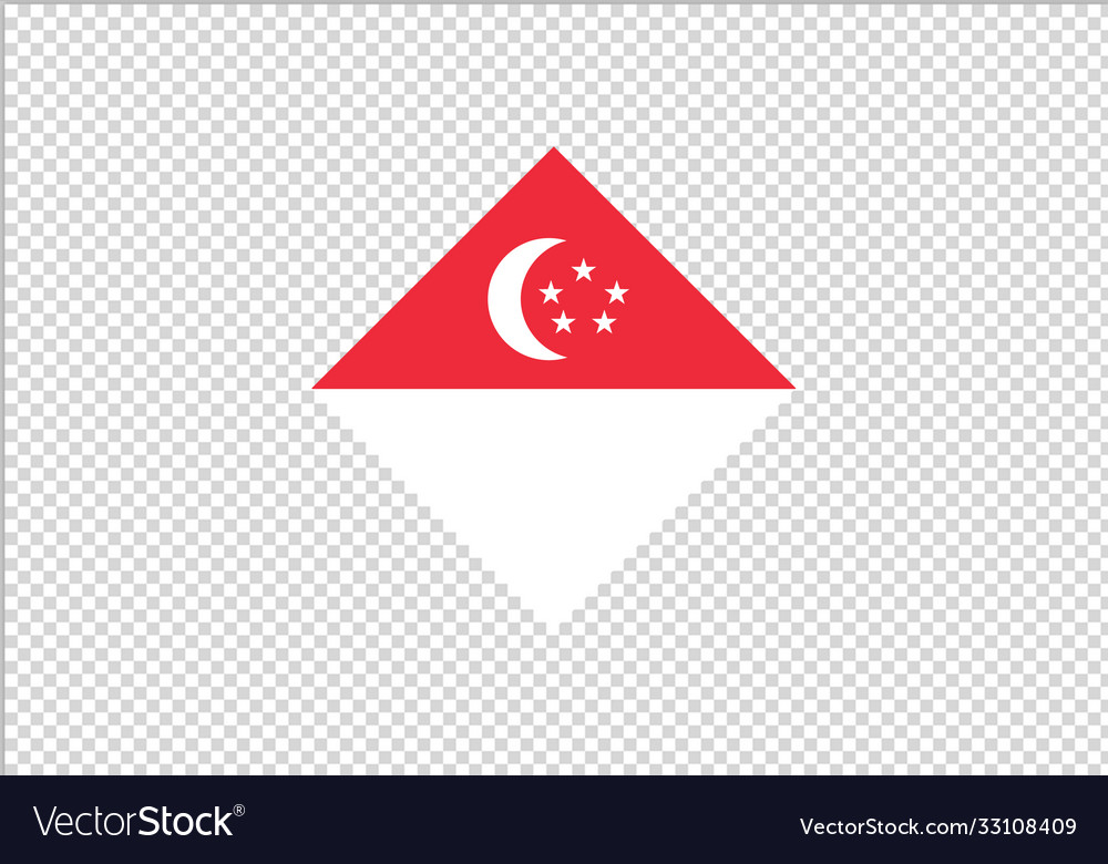 Singapore flag national hexagon