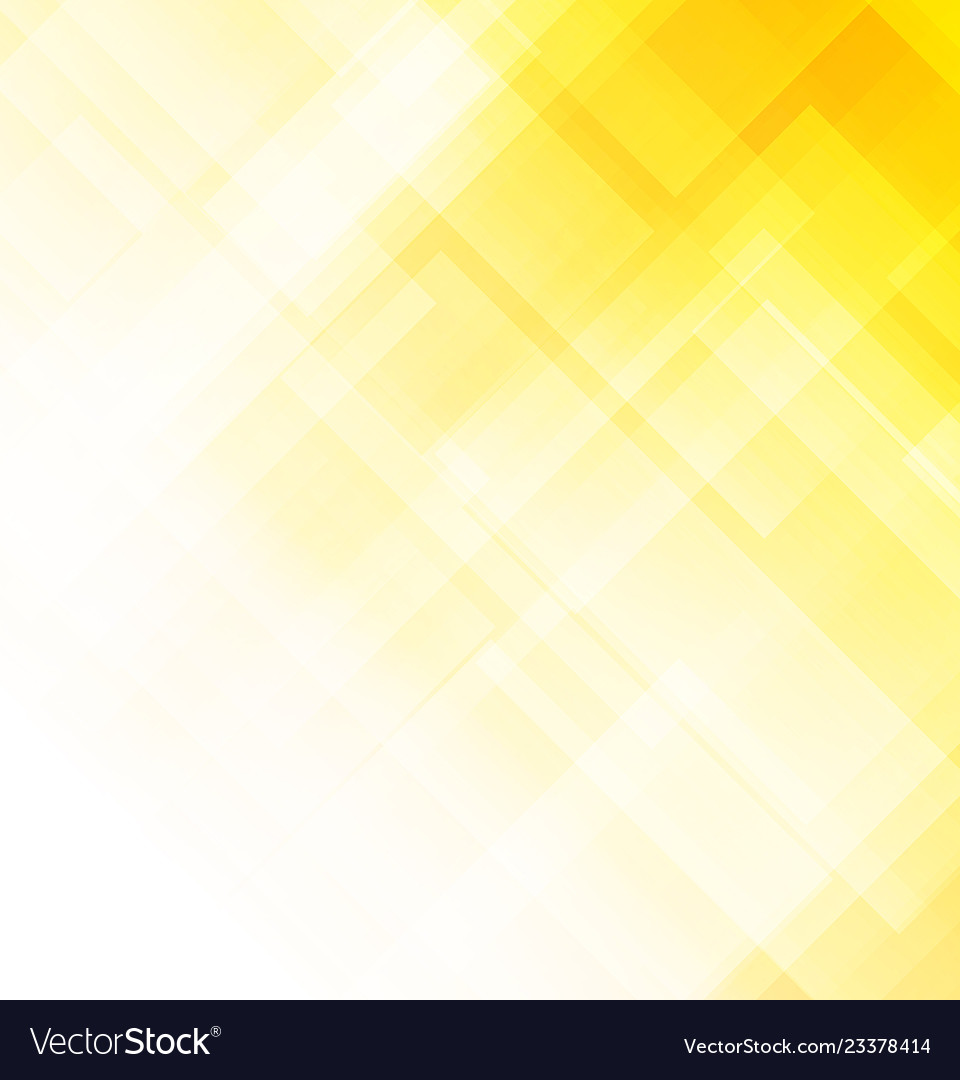 Abstract Yellow Background With Square Shapes Vector Image