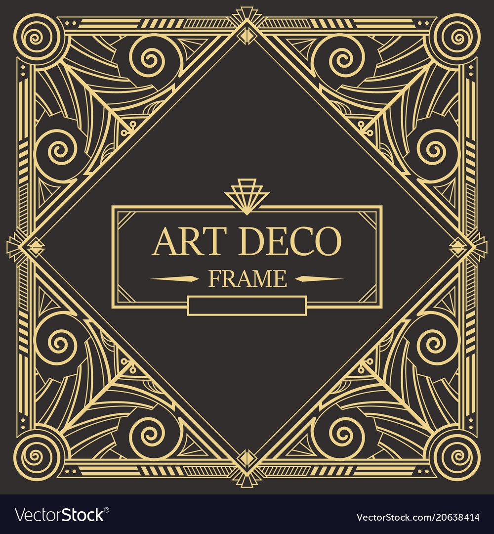 Art deco border frame 08