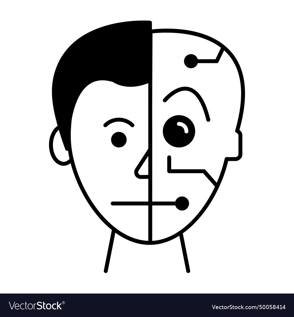 Artificial intelligence linear icon