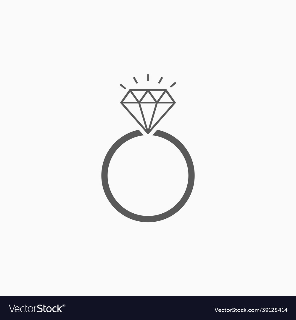 Diamond ring icon