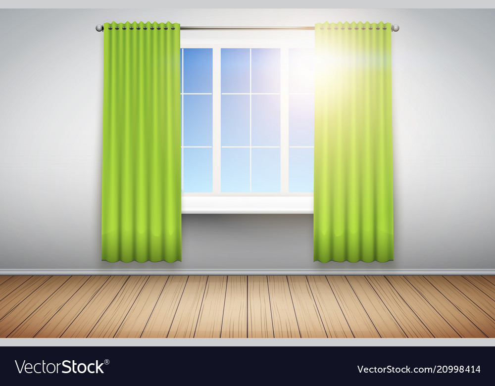 Example empty room with window Royalty Free Vector Image