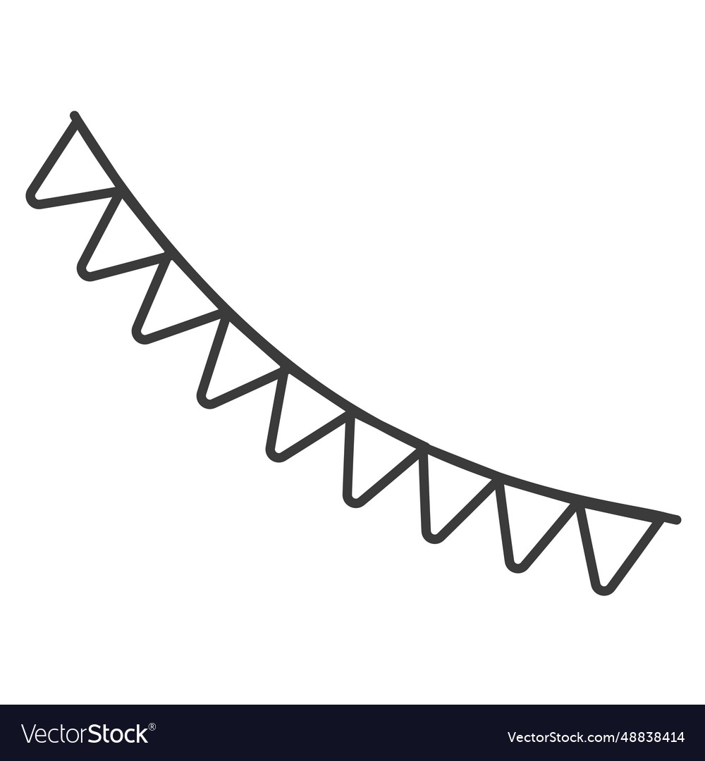 Flag garland string stroke