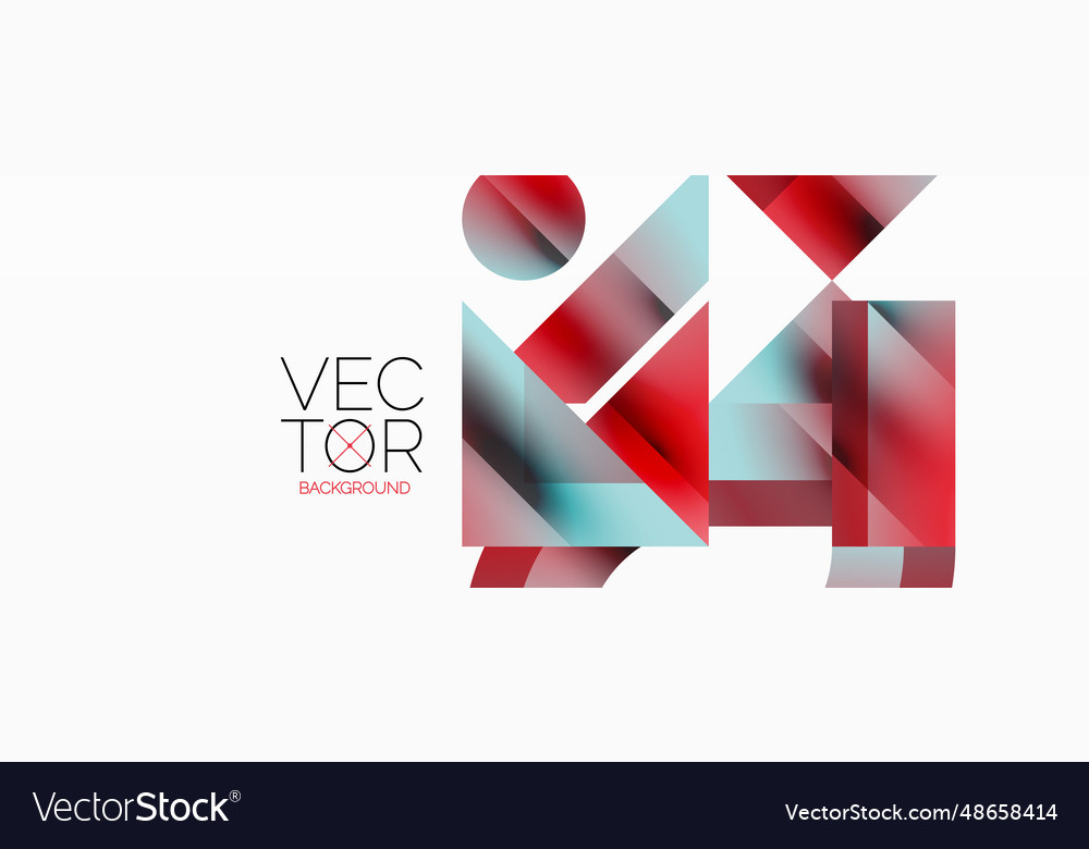 Geometric background with squares triangles Vector Image Geometric background with squares triangles