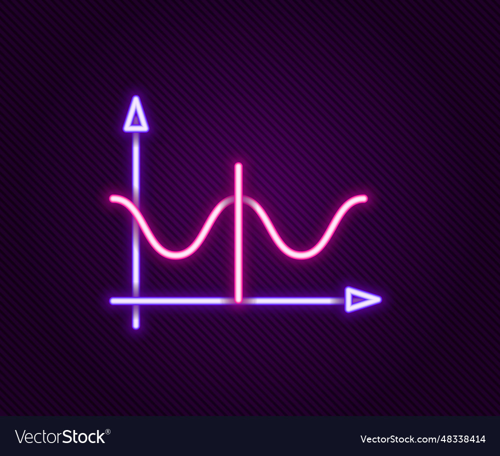 Glowing neon line graph schedule chart diagram