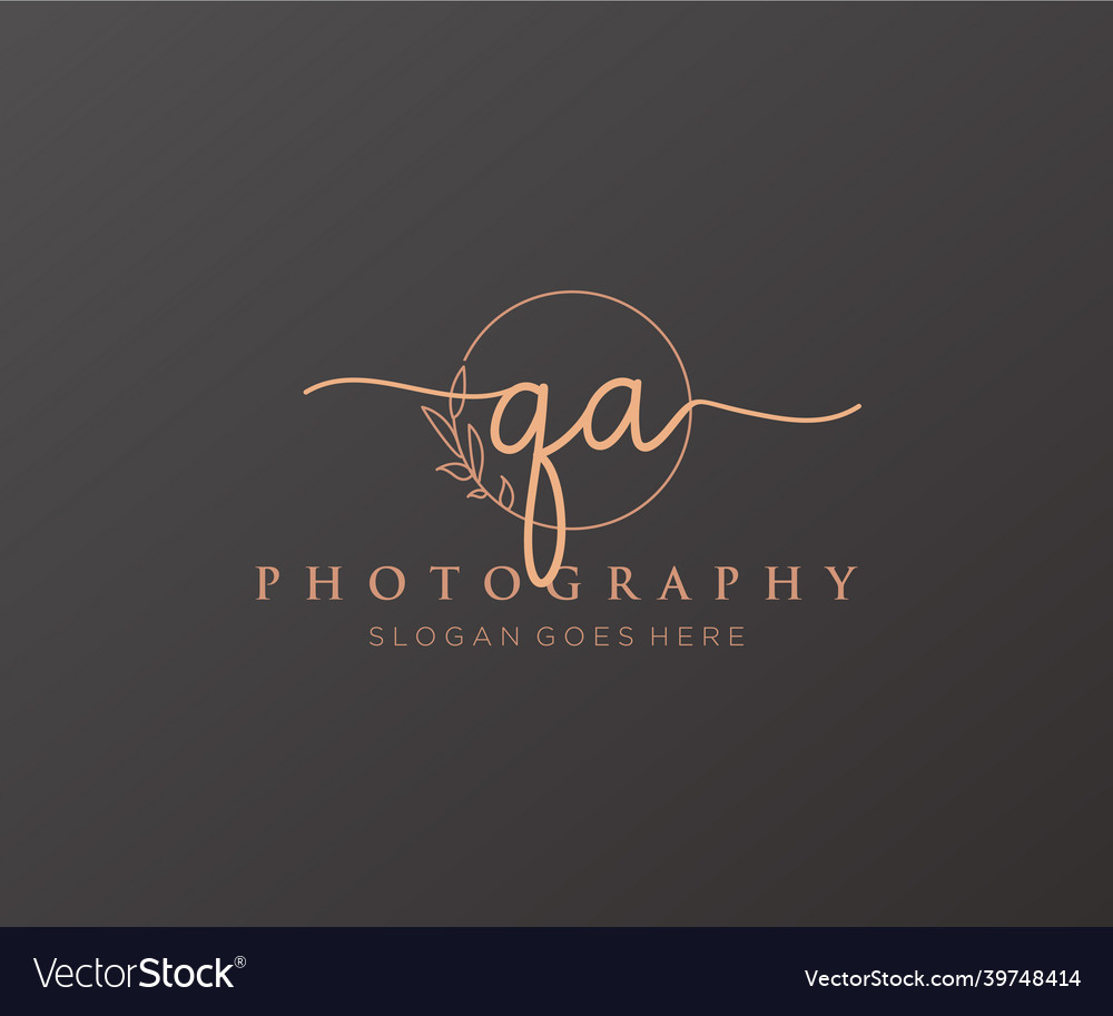 Initial qa feminine logo usable for nature salon