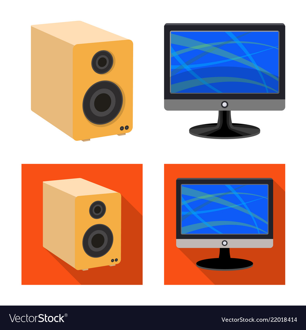 Isolated object of laptop and device sign set