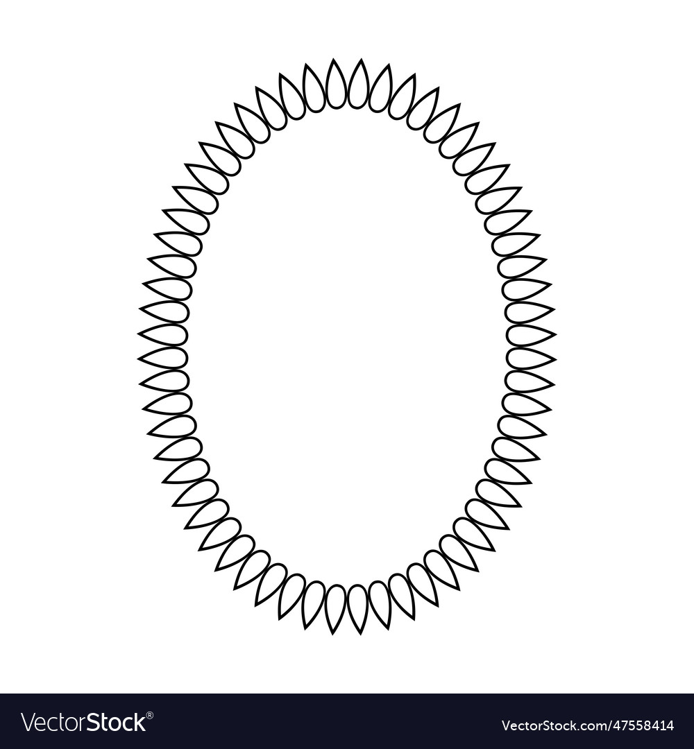 Oval frame round border design shape icon vector image Oval frame round border design shape icon
