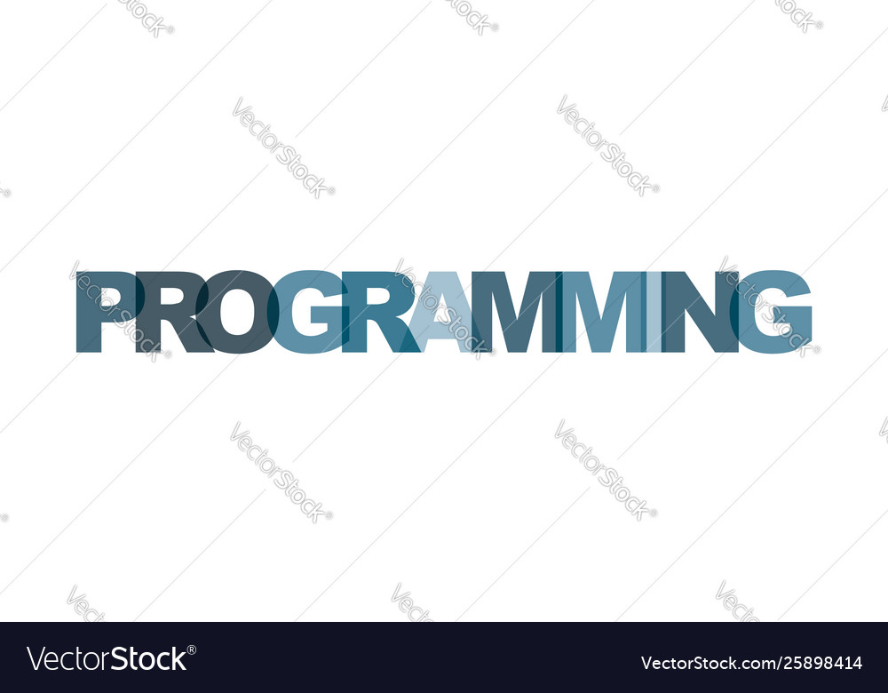 Programming business card text modern lettering