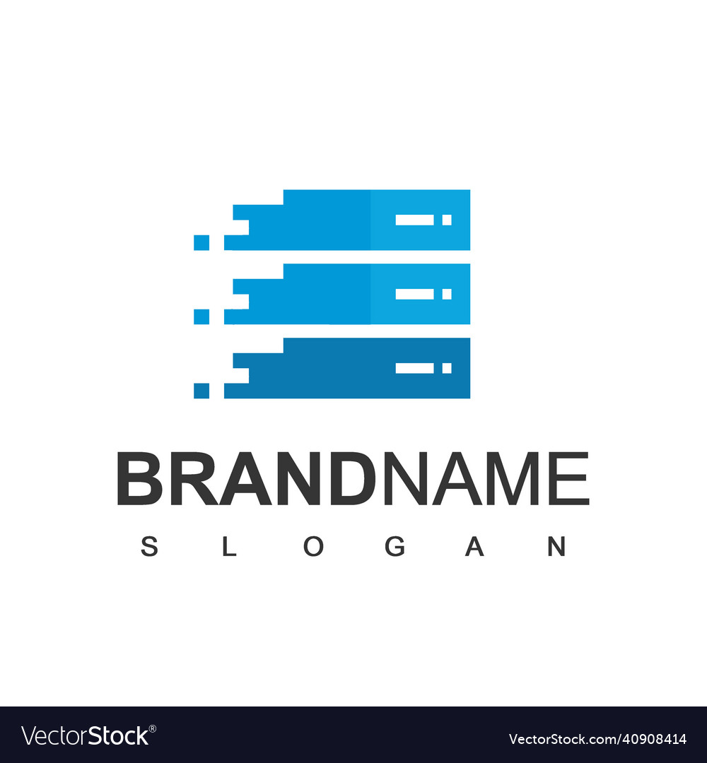 Server logo design template data center