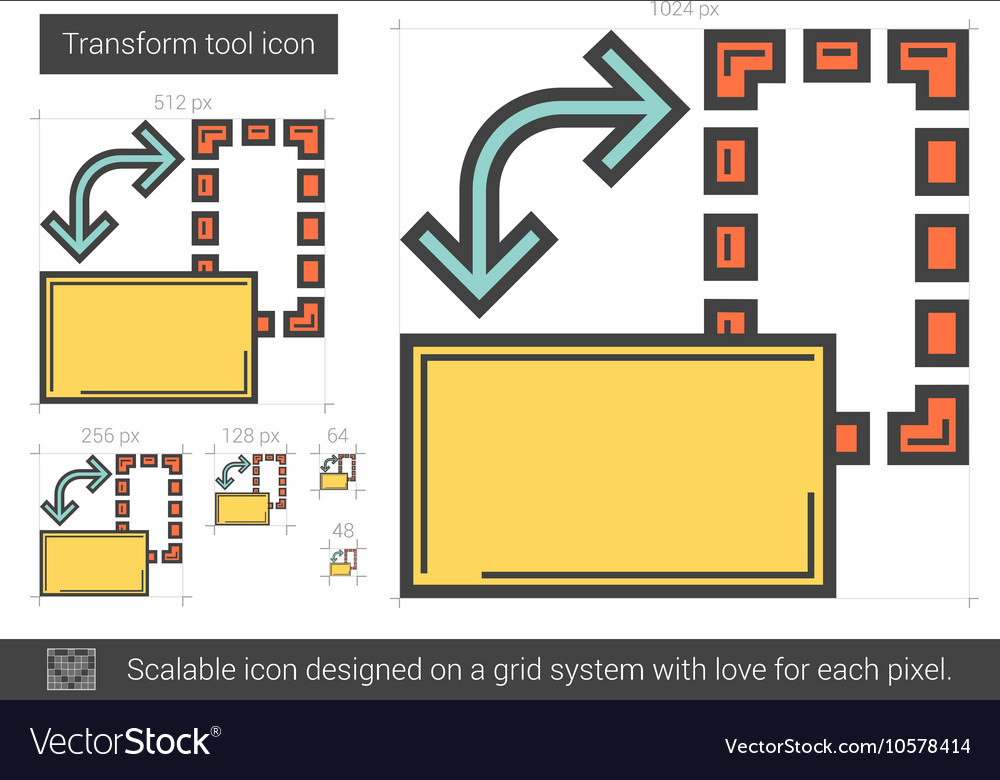 Transform tool line icon