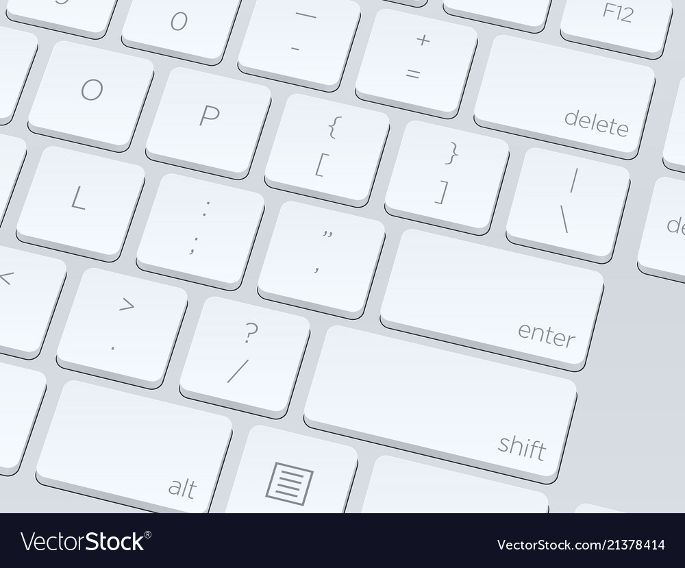 Weiße Computer-Tastatur schließen Bild Hintergrund vector image Weiße Computer-Tastatur schließen Bild Hintergrund