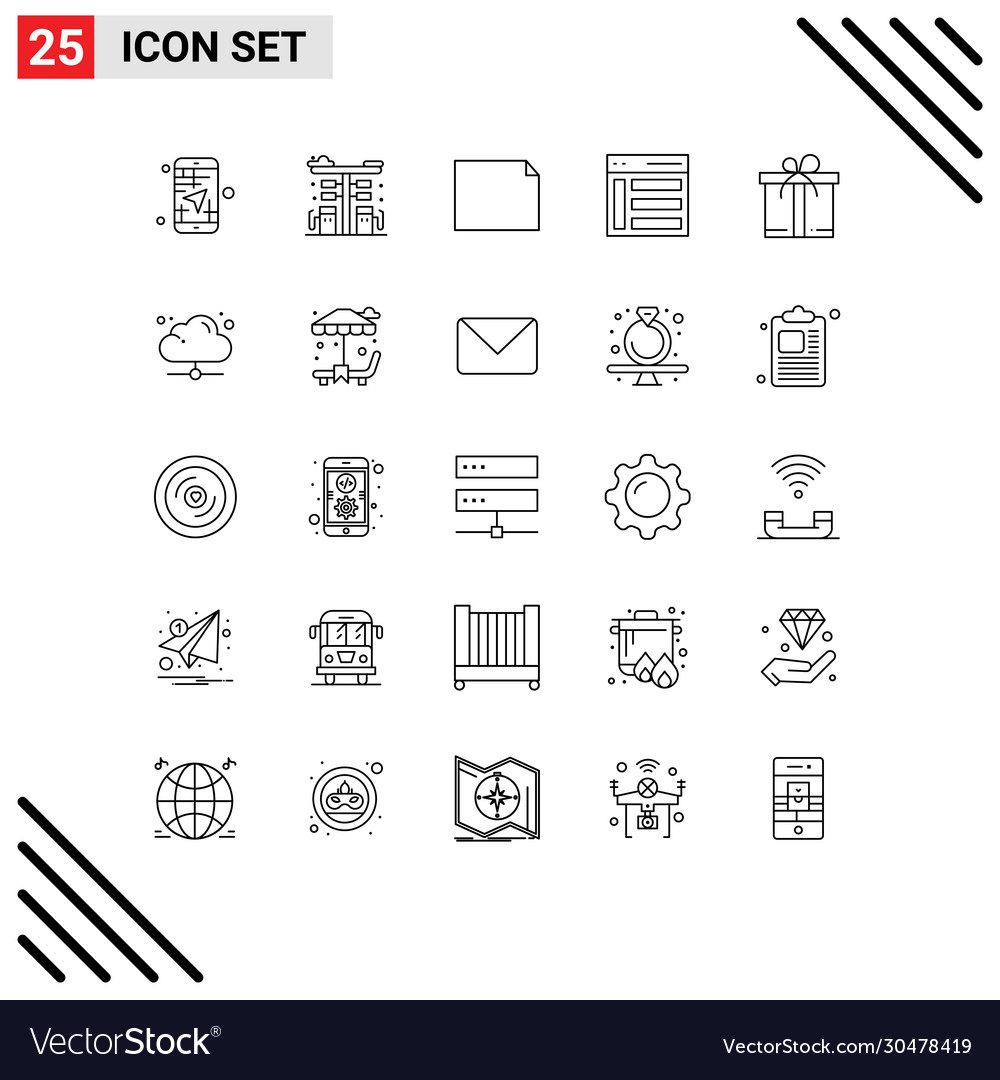 25 universal lines set for web and mobile