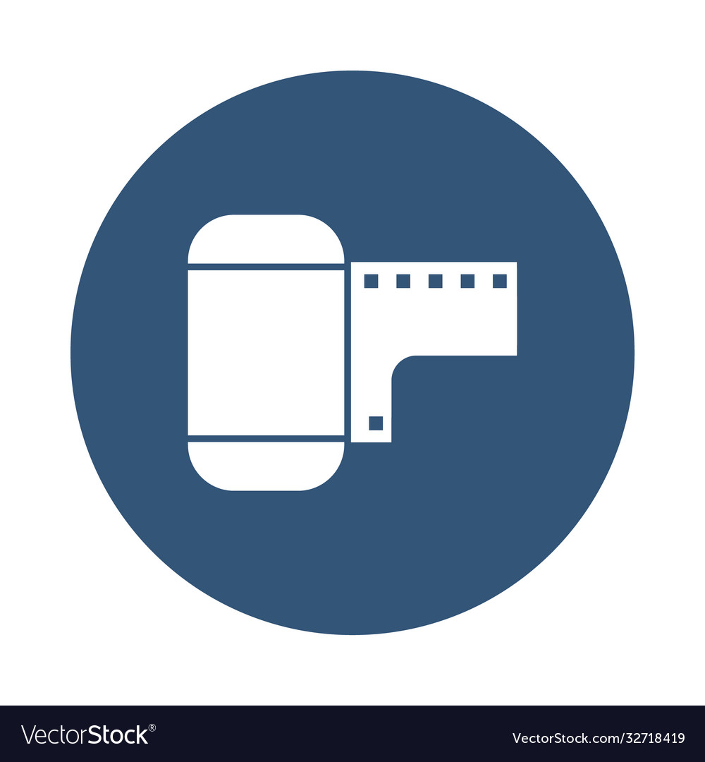 Camera roll icon block style vector image Camera roll icon block style
