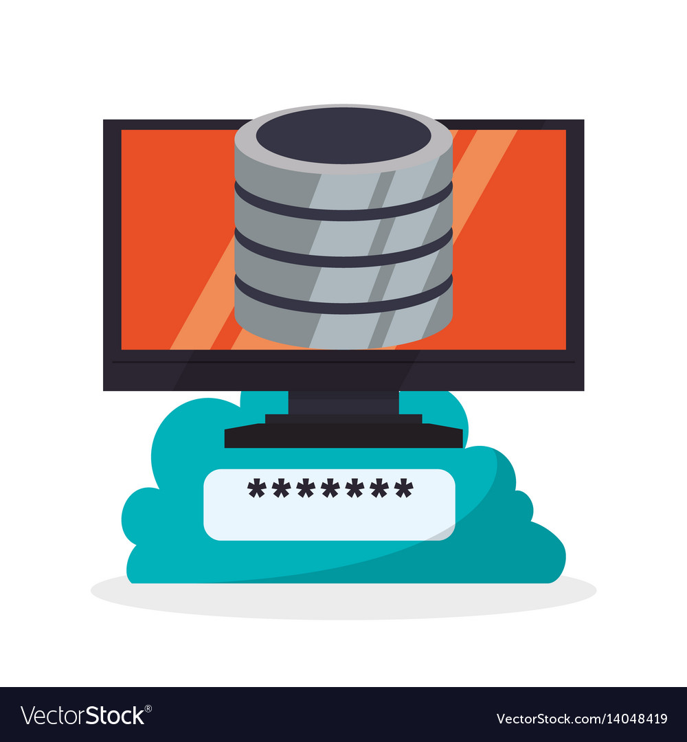 Cloud computing design media icon isolated