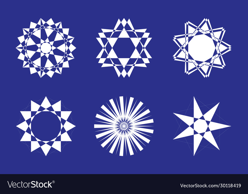 Different abstract geometric design element set