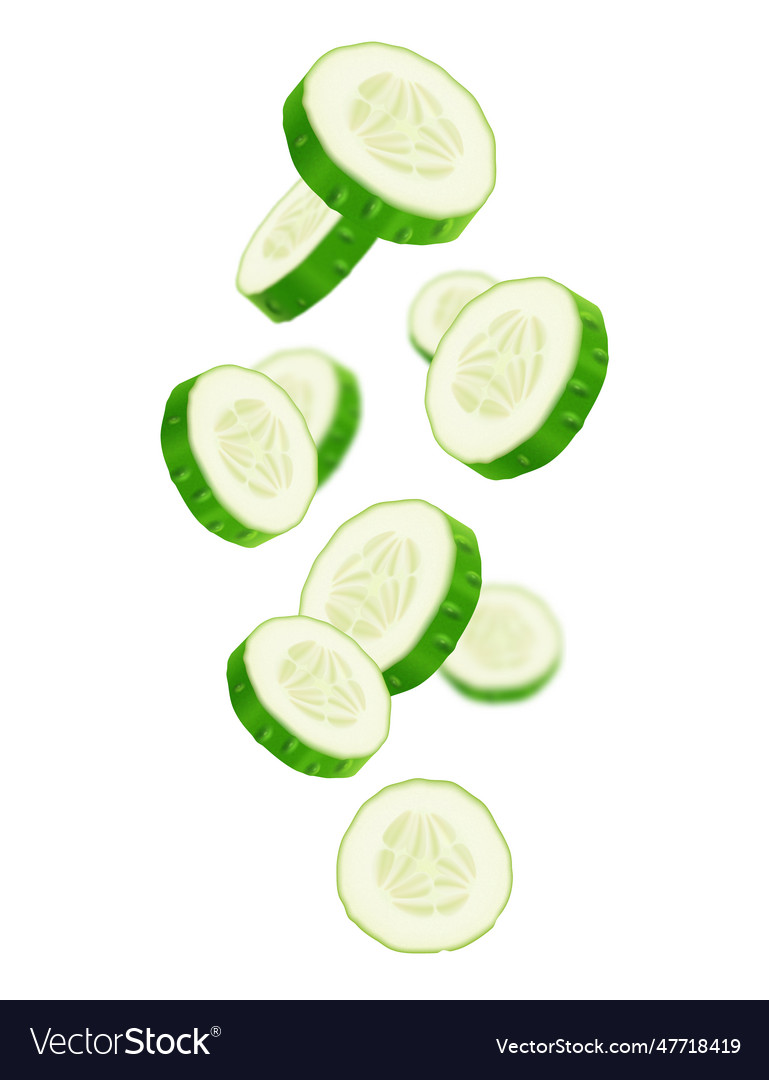 Falling Cucumber Slices