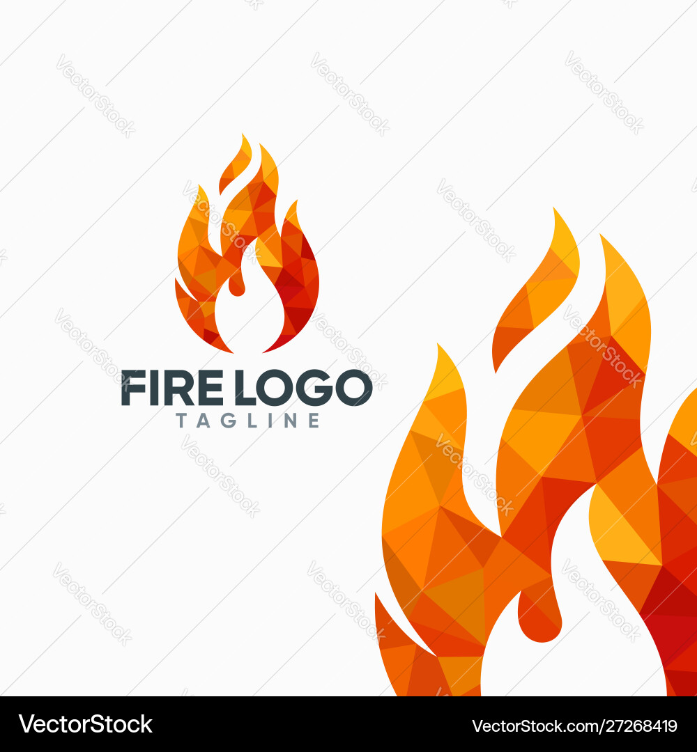 Fire flame logo designs image Royalty Free Vector Image