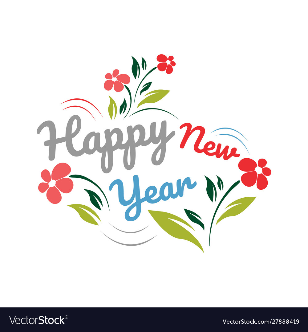 Happy new year 2020 on white background Royalty Free Vector