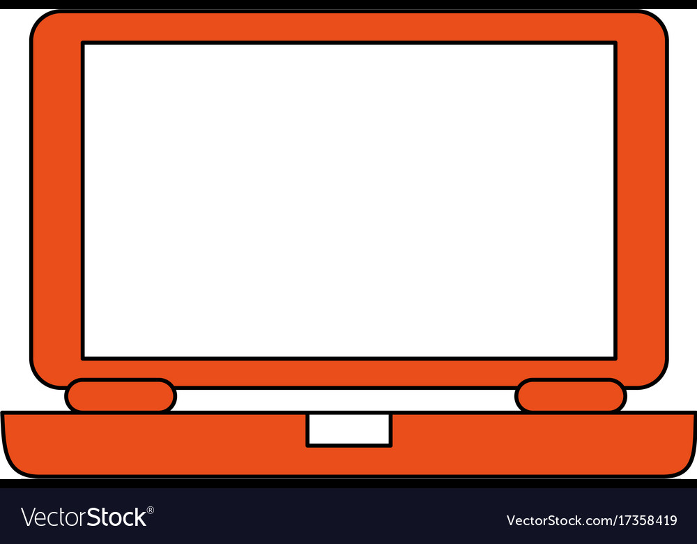 Laptop computer frontview icon image