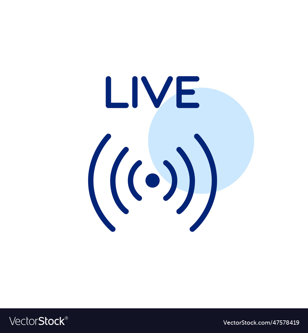 Live streaming icon broadcasting music