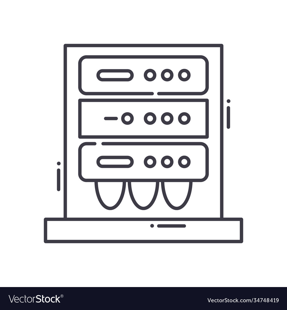 Main server icon linear isolated