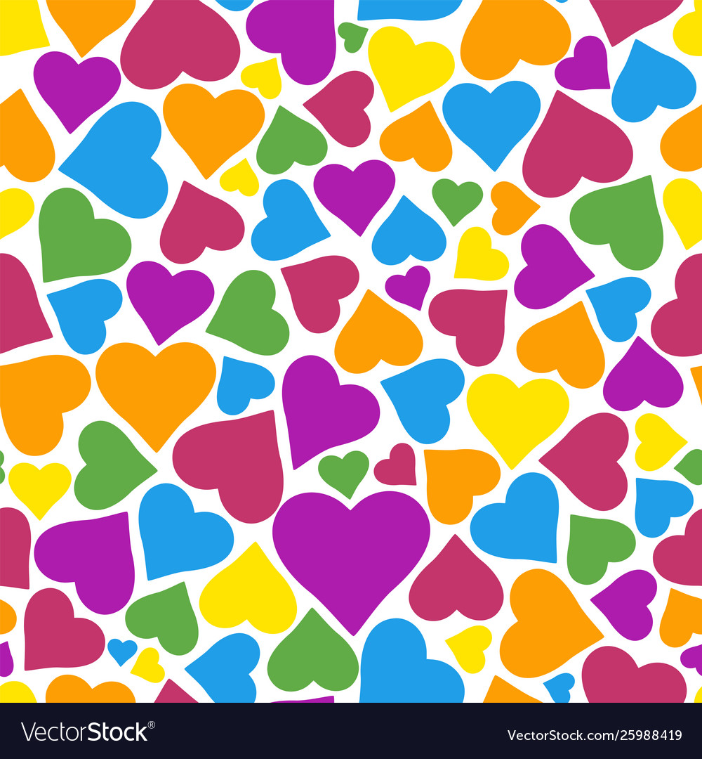Seamless pattern with hearts Vector Image Seamless pattern with hearts