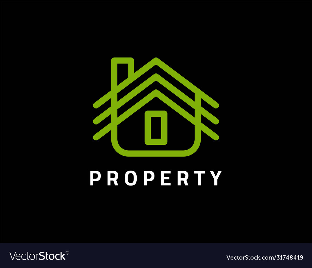 Simpel and unique logo house and property Vector Image