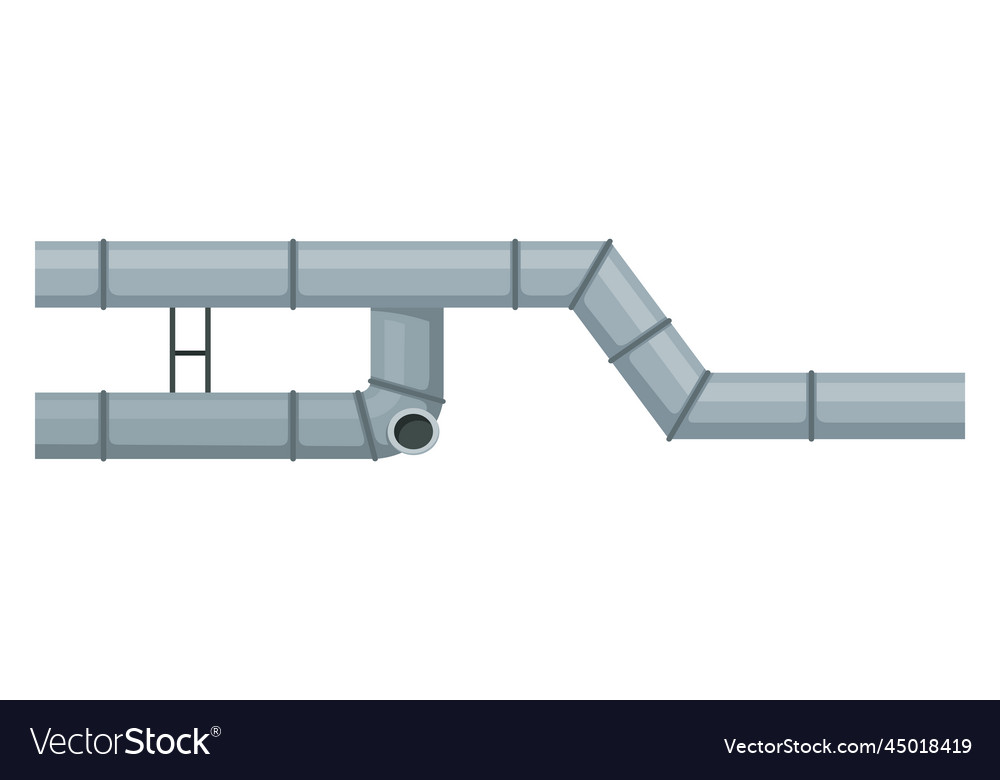 Ventilation pipe vent system element isolated Vector Image