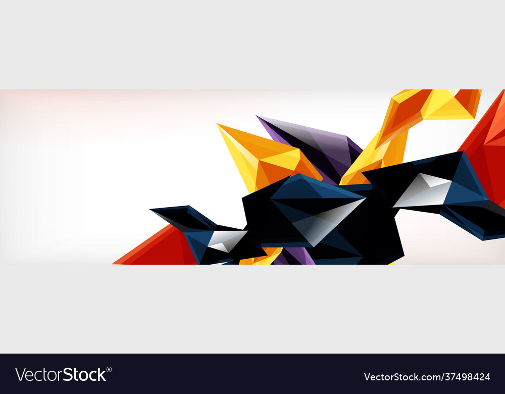 3d triangles and pyramids abstract vector image 3d triangles and pyramids abstract