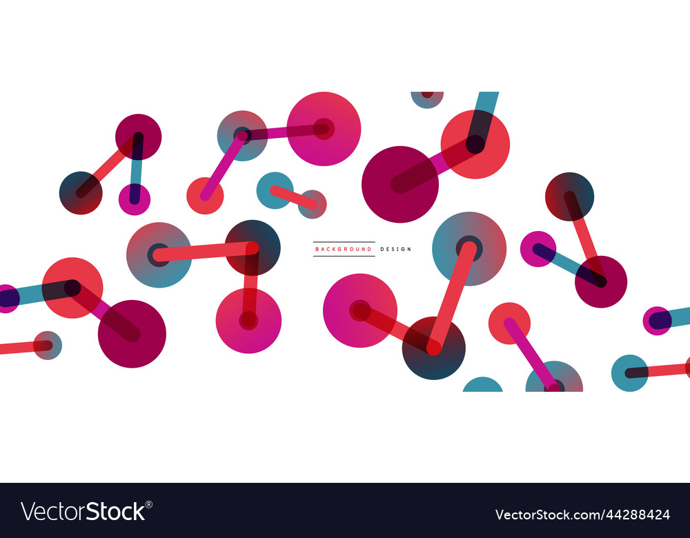 Abstract background round dots connected by lines