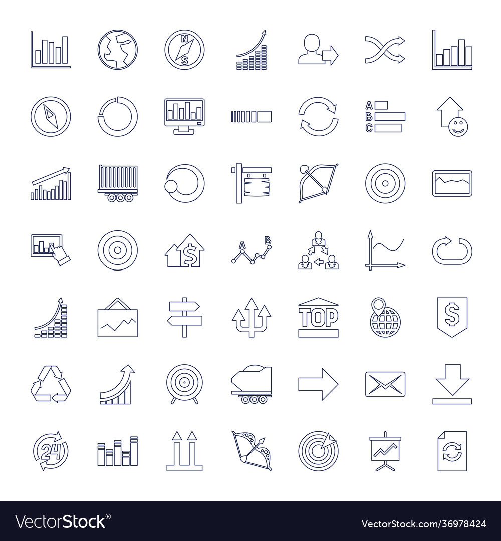 Arrow icons Royalty Free Vector Image - VectorStock