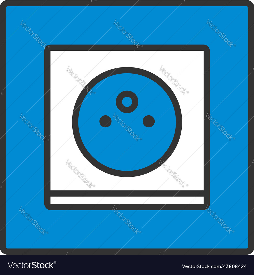 France electrical socket icon Royalty Free Vector Image