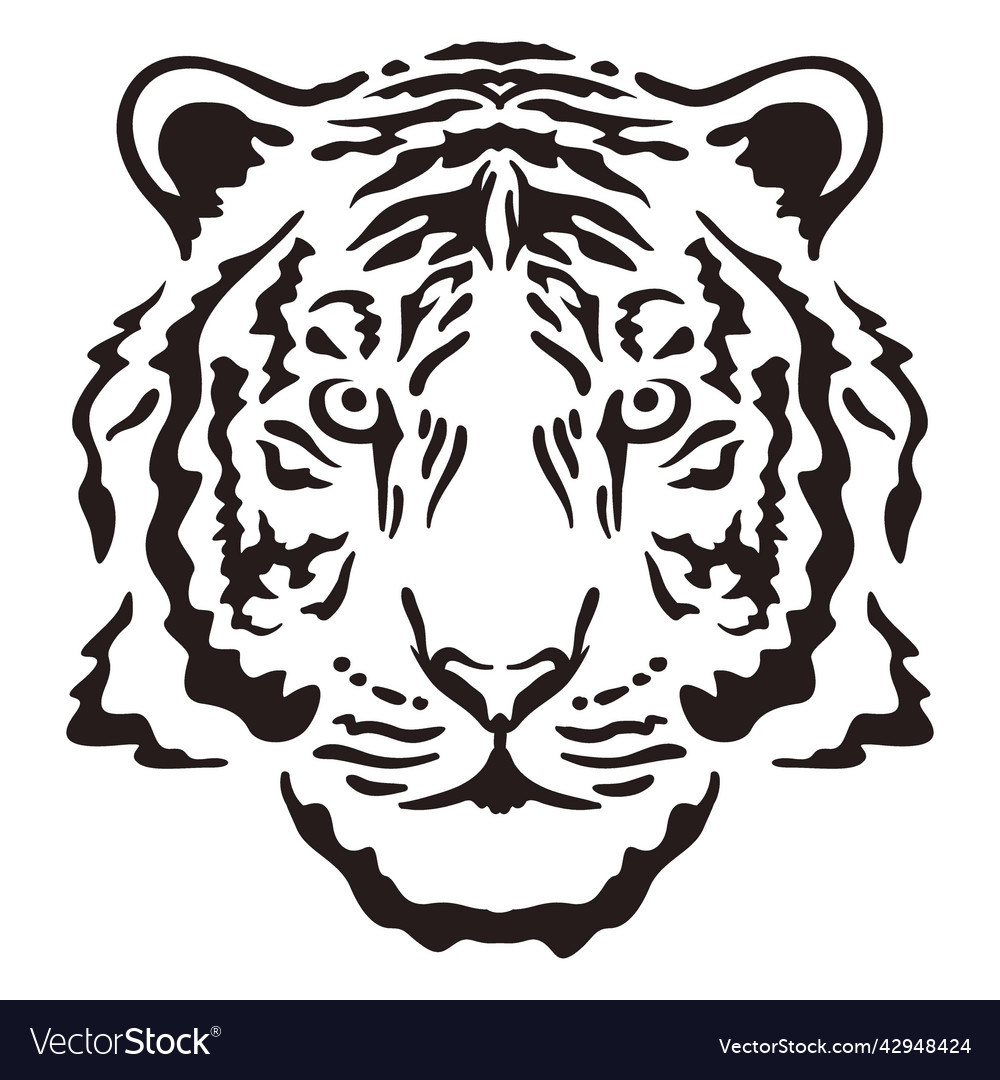 Stroke Line Tiger Design Pack Vector Download