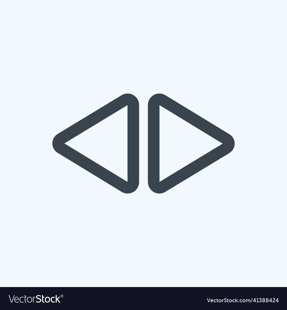 Icon scroll horizontal - line stylesimple