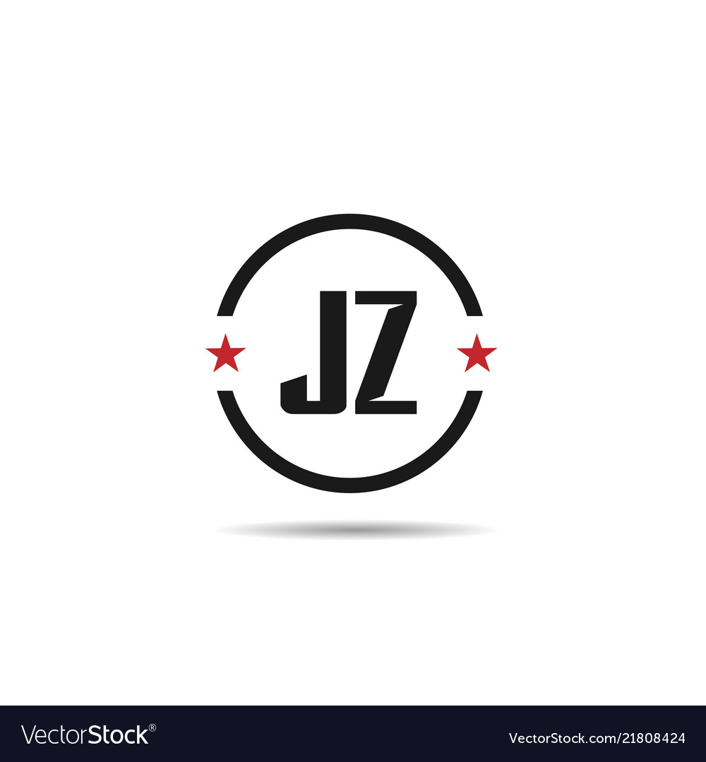 Initial letter jz logo template design