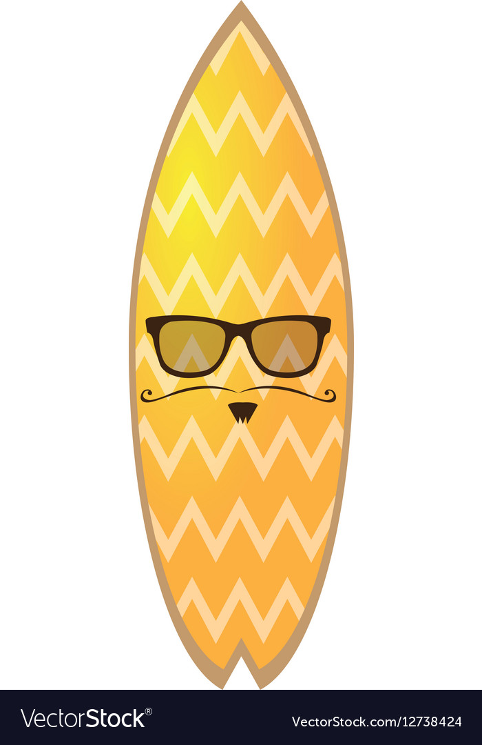 Isolated colored surfboard