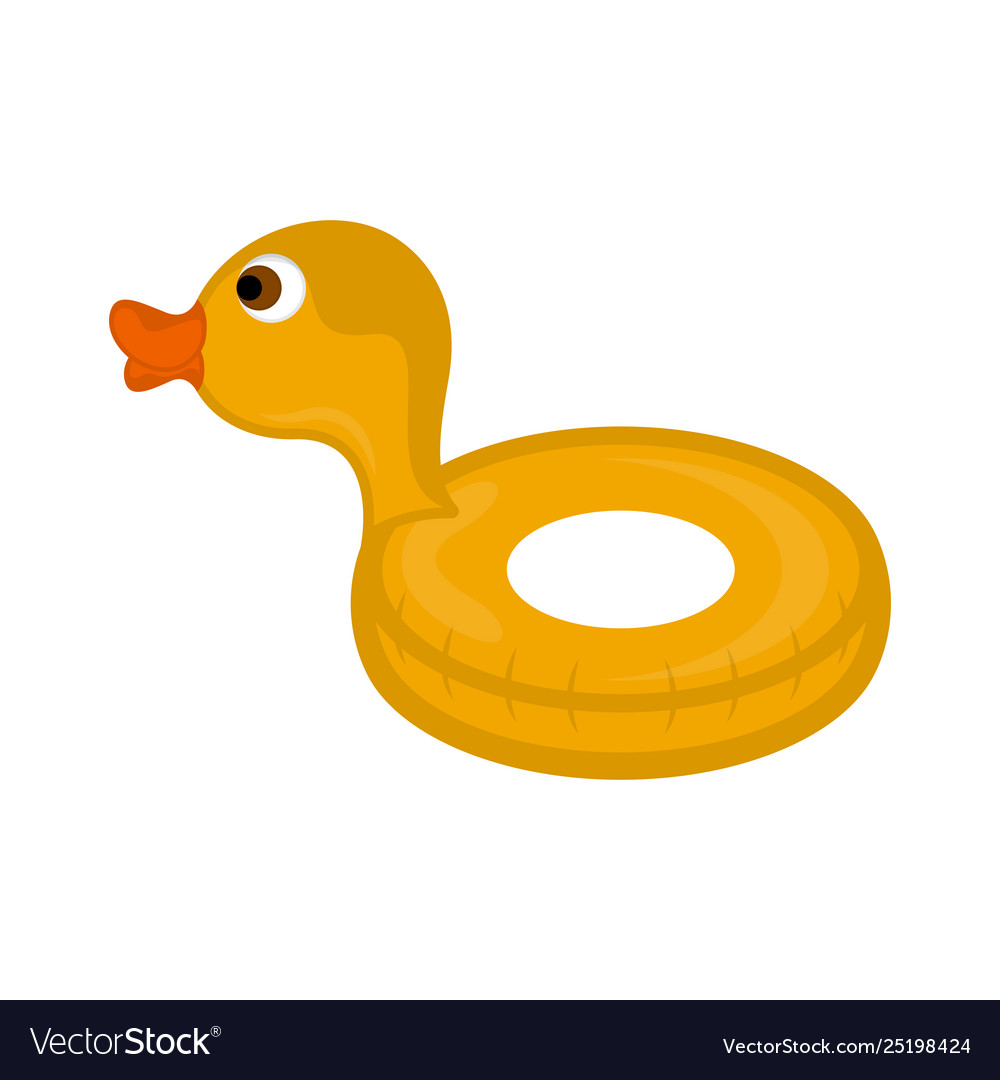 Isolated pool float shaped duck image
