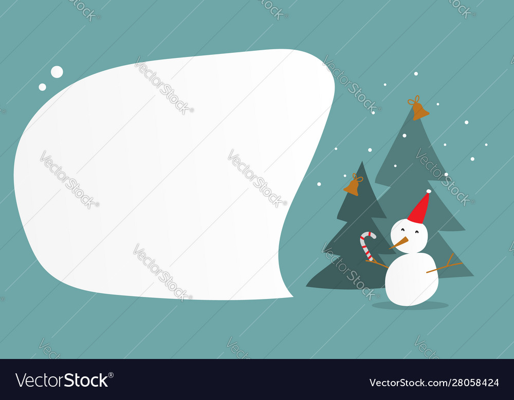 Merry christmas snowman banner and poster