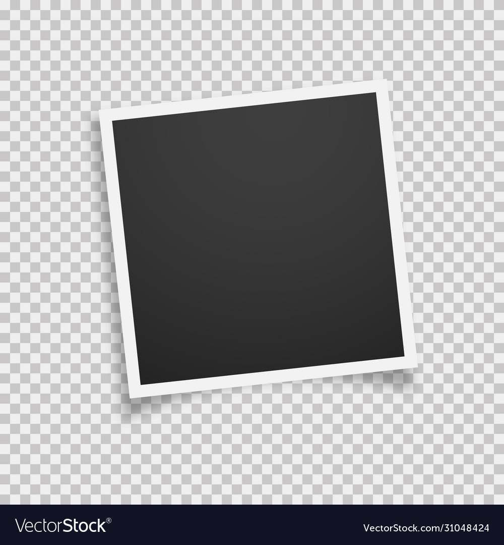 Realistic Empty Photo Frame with Shadow