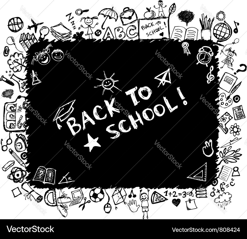 School frame Royalty Free Vector Image - VectorStock