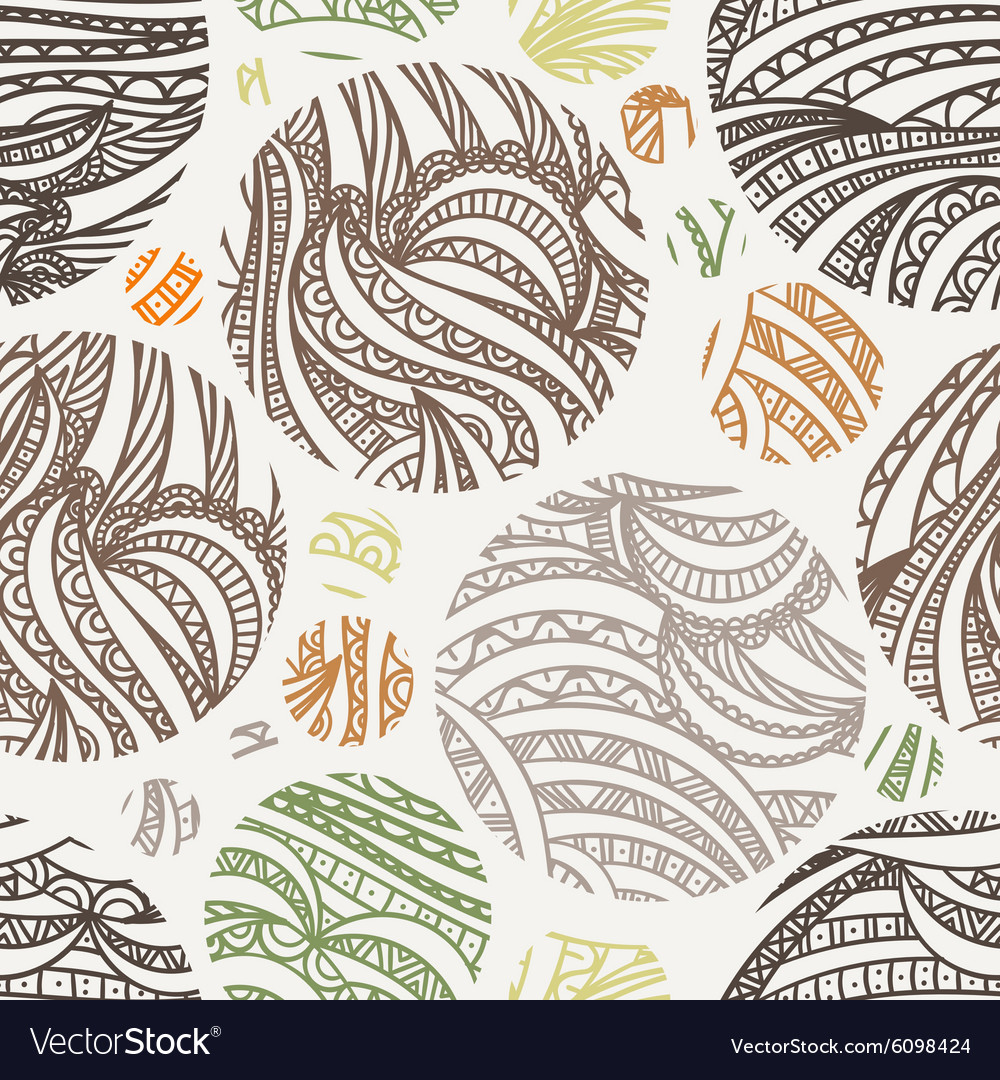 Seamless hand-drawn pattern of contour