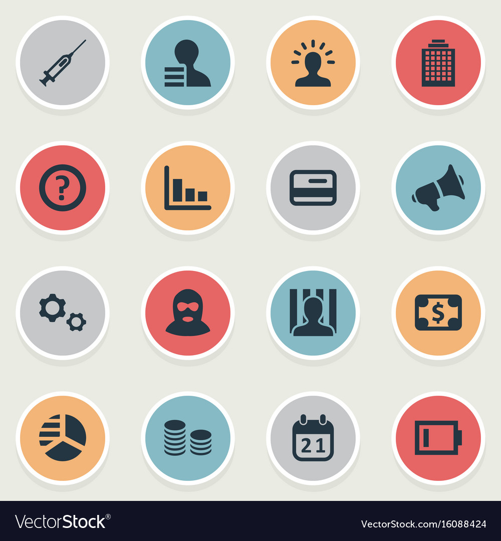 Set of simple trouble icons