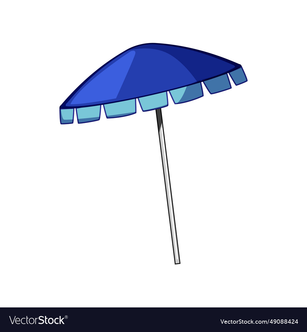 Tourism beach umbrella cartoon Royalty Free Vector Image