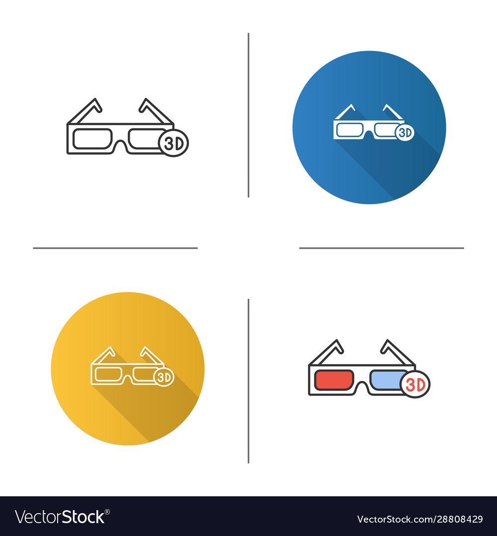 3d glasses icon Royalty Free Vector Image - VectorStock