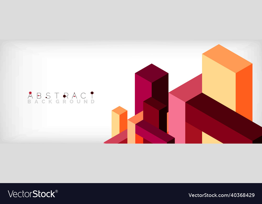Abstract background 3d cubes cubic elements vector image Abstract background 3d cubes cubic elements